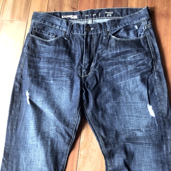Express Jeans Rocco Slim Fit 36x30 Boot Cut - Picture 5 of 8